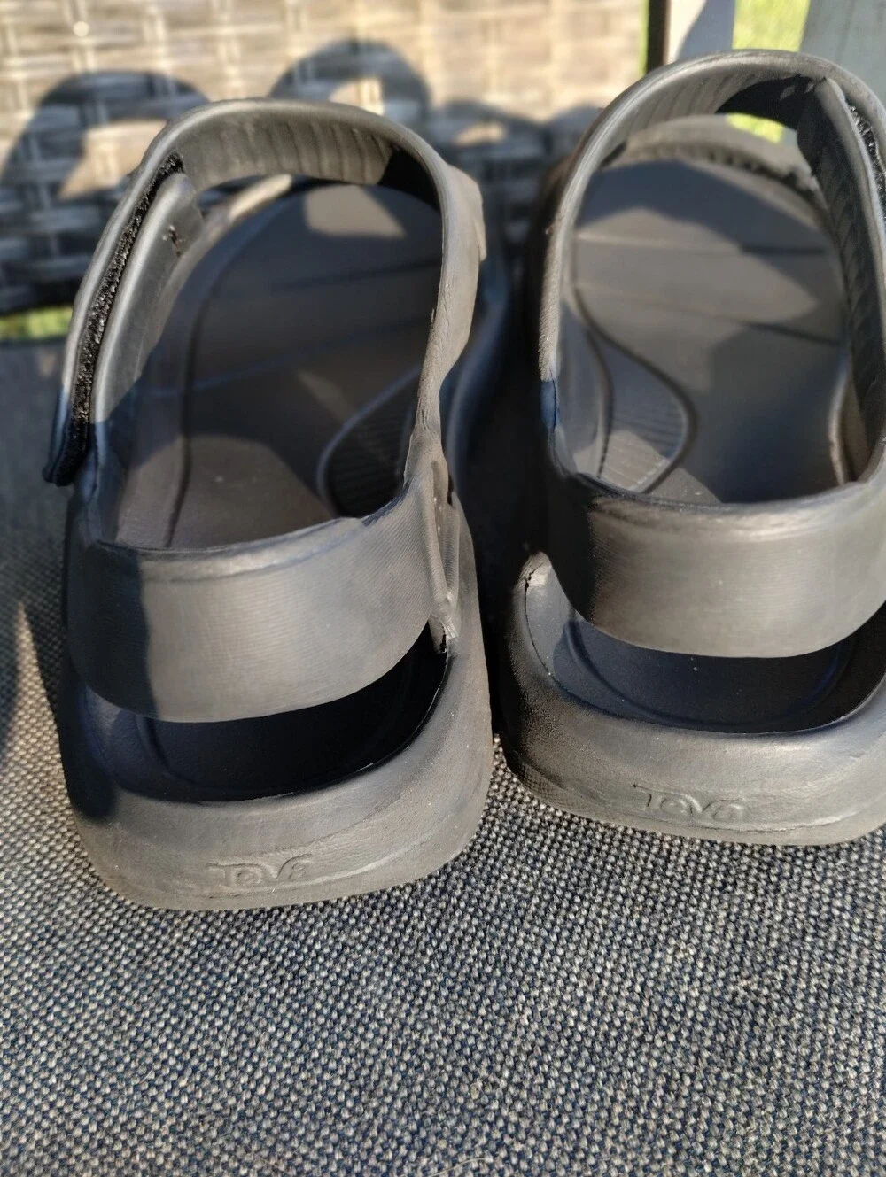 Teva Black Sport Sandals Men’s 8 Women’s 10 Unisex Hook & Loop